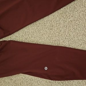 LULULEMON BASE PACE HIGH-RISE RUNNING TIGHT 25"Red Merlot